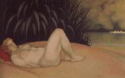 Felix Vallotton, Nude sleeping on a bank